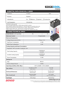 5 Series Submittal Sheet