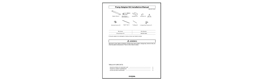 Condenser Pump Kit Installation Manual